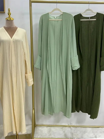 Modest Kimono Abaya Dubai Muslim Sets Islam Kaftan Dresses Kebaya Robe Femme Musulmane Abayas For Women Caftan Marocain Djellaba