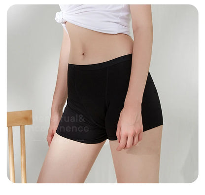 Bamboo Fiber Period Underwear for Women Anti-Leakage Breathable 4-Layer Reusable Menstrual Panties for Daily Use Sports.