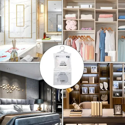 5/10Pcs Moisture Absorber Hanging Drying Clothes Dehumidifier Wardrobe Dehumidifier Dry Bag Desiccant Moisture Absorption Bag.