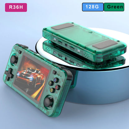 15000+ Ready Games! 3.5" IPS Retro Handheld Console RK3326, 3000mAh Long Play original ARKOS Blue R36H 64GB 128GB