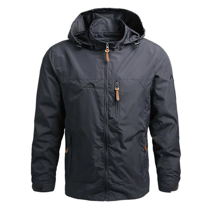 Windbreaker Men Tactical Jacket Waterproof Outdoor Hooded Coat Sports Military European Size S-5XL Field Climbing Thin Outwear.