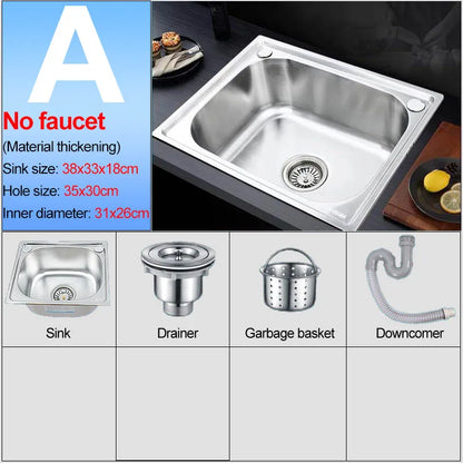 Verdickter Einzelschlitz aus Edelstahl 304 mit Halterung zum Aufhängen an der Wand, Waschbecken, Balkonbecken, Küchenwaschbecken, Waschbecken