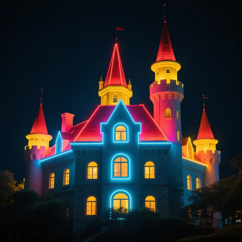 220V Neon LED Strip Light 360 Degree Round Tube Red/Green/Blue/Warm White Flexible Rope 120Leds/m Waterproof EU Plug Home Decor.