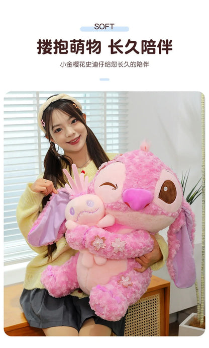 70cm Big Size Disney Lilo & Stitchanime Plush Stuffed Doll Room Decoration Peluche Pillow Angel Plushies Ornaments Gifts.