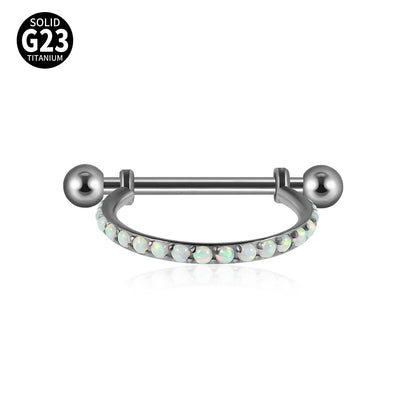 1PC ASTM F136 Titanium Ear Daith Rook Lobe Barbell Micro Zircon Hoop Earring Gold Plated Cartilage Piercing Jewelry