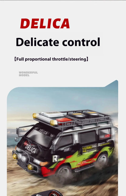 1/24 RC Car 1:24 Scale Mitsubishi Delika Car Model 2WD/4WD High Speed Remote Control Car Toy With Light Gift.