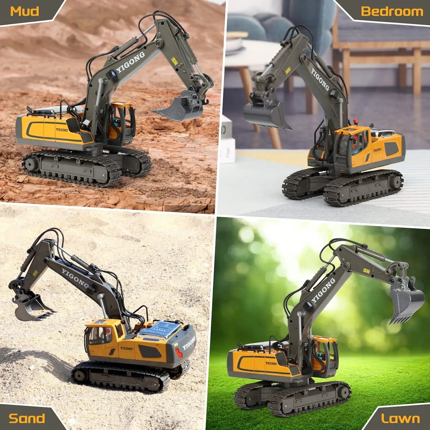 RC Excavator 1:20 Remote Control Truck 2.4G RC Crawler Engineering Vehicle Truck Radio Control Children's Day Christmas Gifts.