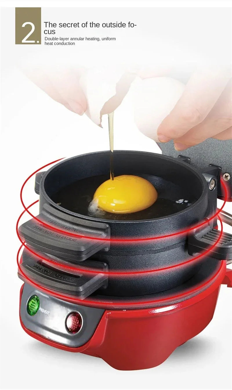 Multifunctional breakfast maker Mini Burger Sandwich Maker Machine 110V 220V Home Kitchen Electric Burger Maker Machine.