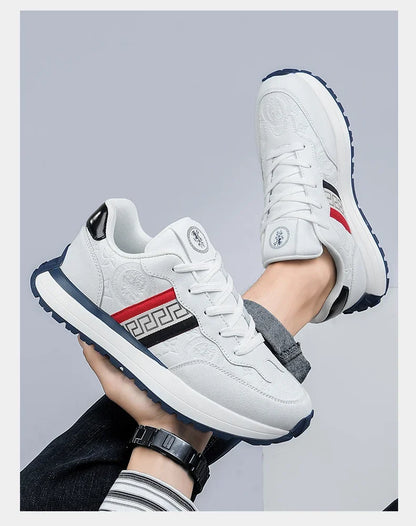 Genuine Leather Casual Shoes Men Designer Luxury Women Tennis Chunky Sneakers Muffin Sport Shoes Man Male Board Footwear.