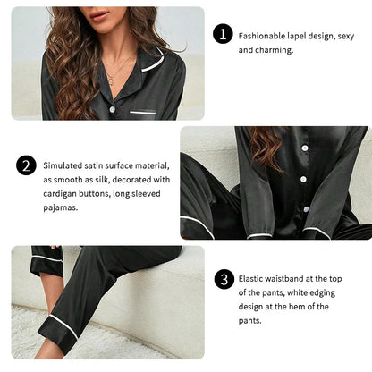 Großes Damen-Pyjama-Set, langärmelige Hose, Cartoon-Studenten-Nachtwäsche, Homewear, zweiteilige Strickjacke, Nachtwäsche, Loungewear