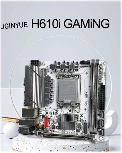 JGINYUE H610 Motherboard LGA1700 Support Intel Core i3/i5/i7/i9 12th 13th Processor Dual channel DDR4 Memory H610i GAMiNG.