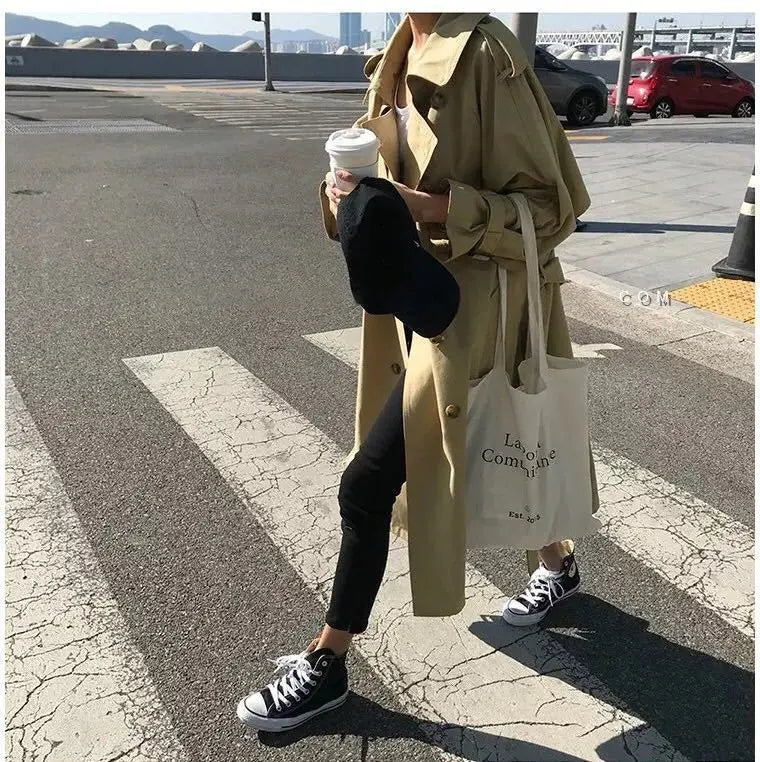 Graben Frauen Freund Herbst Koreanische Feste Weibliche Lange Stil Student Ins Alle-spiel Heißer Verkauf Neue Ankunft Harajuku Unisex outwear.