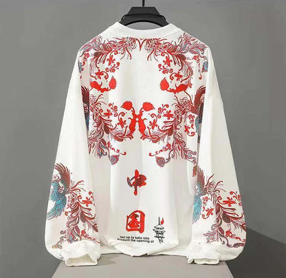 Chinese Style Essentials Hoodies Woman Winter Tops Coquette Star Clothes Autumn Pulovers Hooded Sweatshirt Women Grunge Vintage.