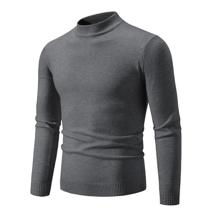 New Autumn Winter Designer Fashion Half Turtleneck Knitted Sweater High Quality Mens Casual Solid Color Warm Women Sweaters