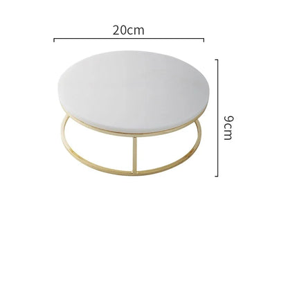 Nordic Marble Cake Dessert Tray Decoration Modern Simple Home Makeup Tools Jewelry Storage Plate Fruit Snack Chocolate Display.