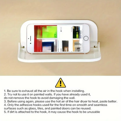 1 Stück faltbares Wandregal, für Badezimmer, Toilette, Küche, Nachttisch, kein Bohren, Telefonaufbewahrung, WLAN-Router-Aufbewahrung