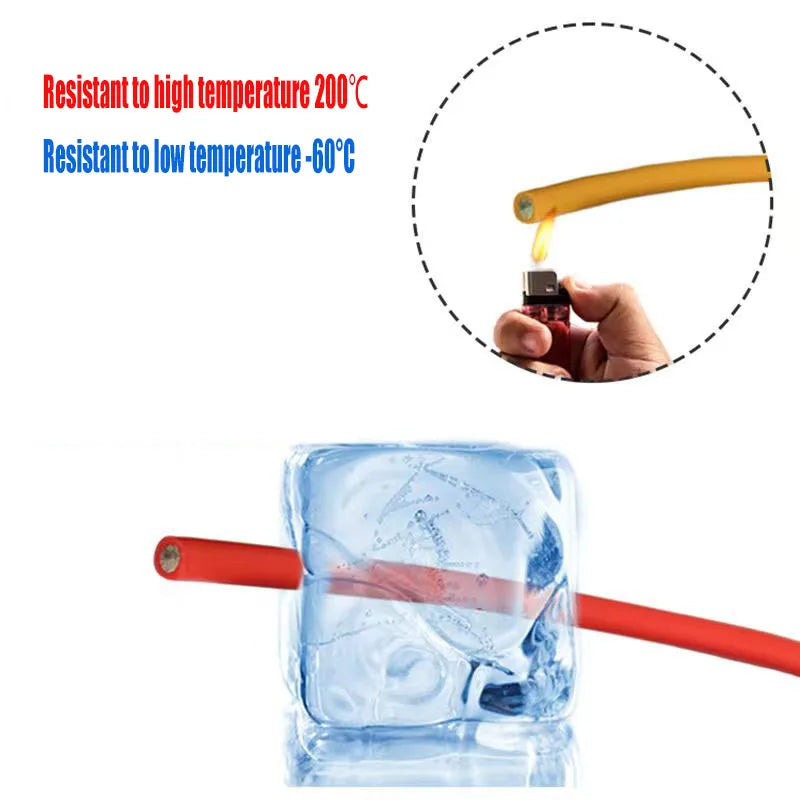 Soft Silicone Connection Cable 16AWG 18AWG 20 22 24 26 28AWG 30AWG 0.08mm Tinned Copper Wire For DIY, Automotive, Power Wiring.