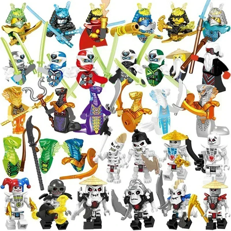 Hot Toys Anime Characters 24 Pieces Ninjago Mini Figure Building Block Toys Mini Doll Doll Figure Blocks Kids Toys Birthday Gift.