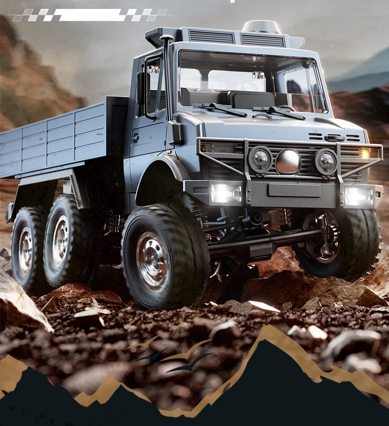 C8823 6WD RC Car 1/18 Off-road Remote Control Vehicle 2.4G High Speed Climbing Transport Rescue Crawler Model Toys for Children.