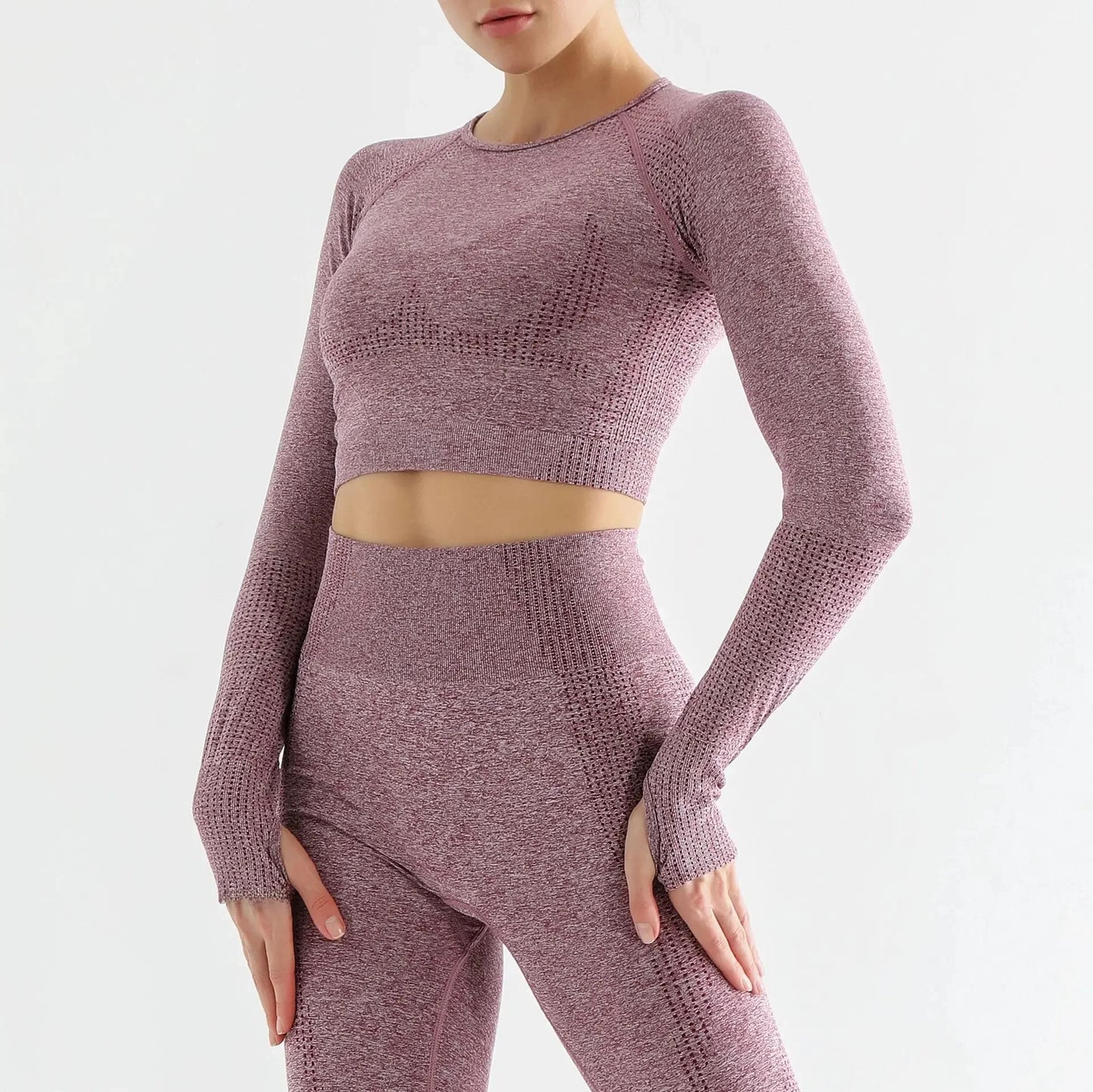 Seamless Yoga Pants Fitness Short Sleeve Quick Dry Long Pants Yoga Suit Set Sportswear Underwear Exercise Shorts AE Stock.