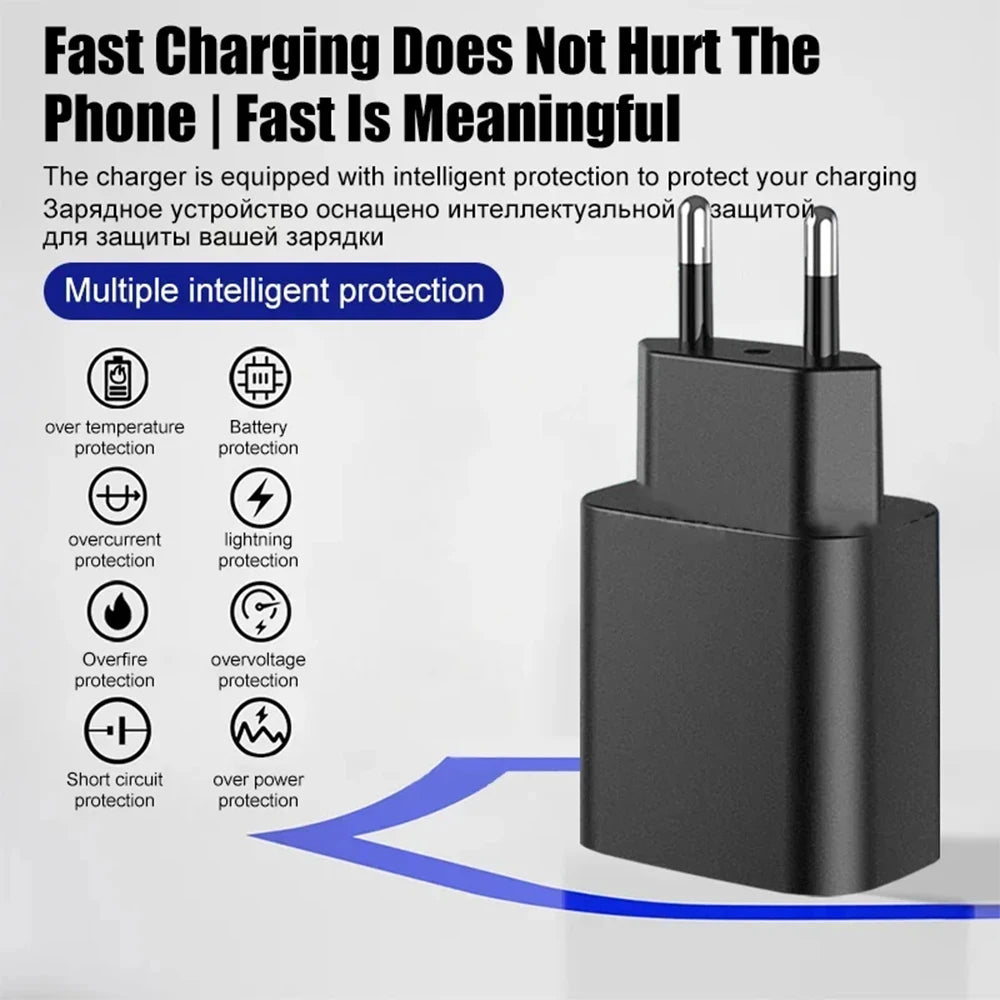 45W PD Super fast charge for  S22 S23 Ultra Note 10+ 5G USB C Mobile Phone Type C US/EU/UK  Fast Quick Charging Wall Adapter.