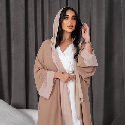 Chiffon Open Kimono Abaya Dubai Luxury 2024 Summer Turkey Muslim Kaftan Modest Dress Islam Kebaya For Women Robe Femme Musulmane.