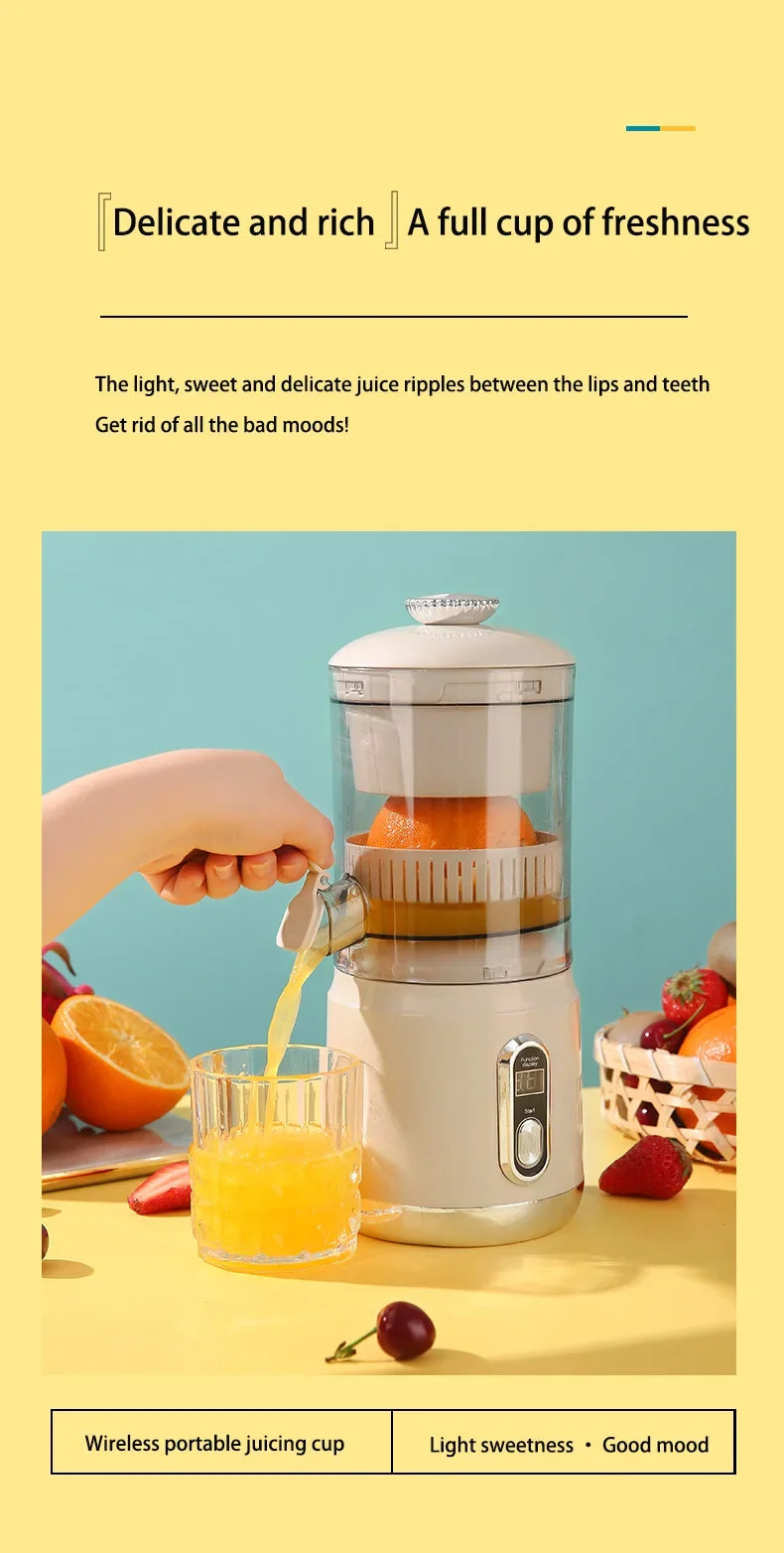 Electric Orange Juicer Portable 600ml Original Citrus Fruit Juice Extractor Lemon Squeezer Machine Smoothie Blender USB Charge.