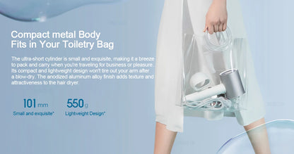 XIAOMI MIJIA H500 Water Ion Hair Dryer,Professional Negative Ionic Blow Hair Dryer,3 Temp & 2 Speed,220V CN Version With Adapter