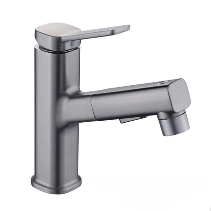 3 Function Stream Sprayer Hot Cold Brass Washbasin Faucet for Bathroom Single Handle Dual Hole Pull Out Basin Sink Mixer Tap