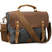 Vintage verrückte Pferd Echt leder Männer Aktentasche große Business-Tasche Einkaufstasche 15.6 "Laptop-Tasche Attache männliche Umhängetasche.