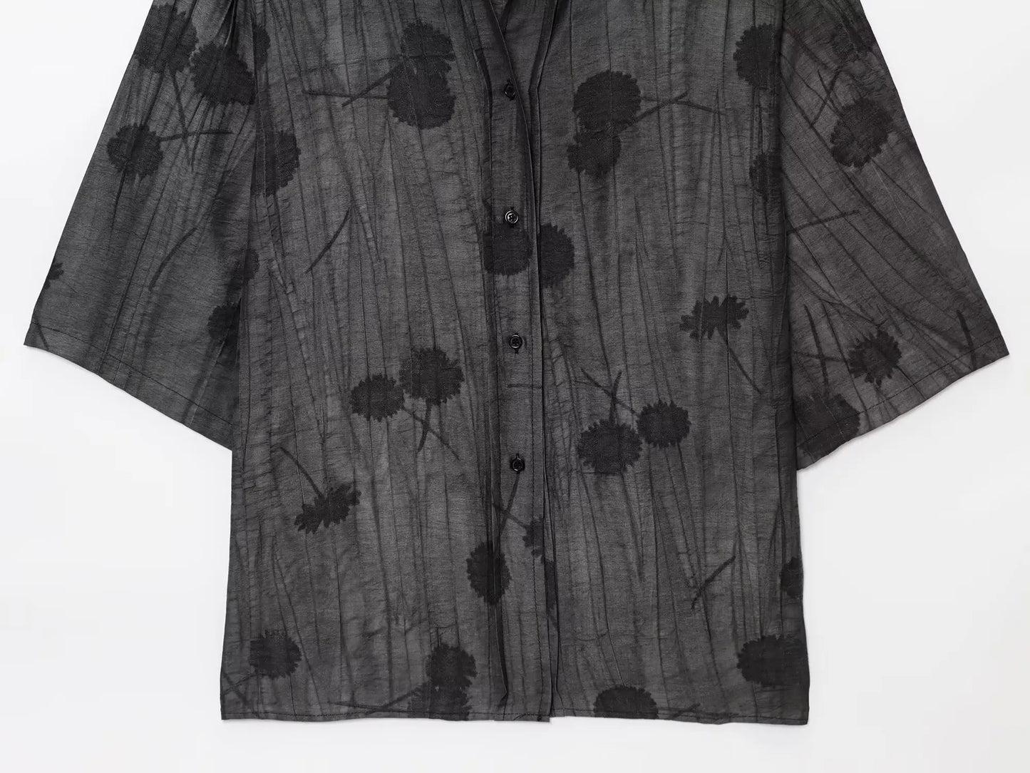 Women Print Long Pants Sets For Women Lapel Half Sleeve Single Breasted Shirts + High Waist Lace-Up Wide Leg Pants