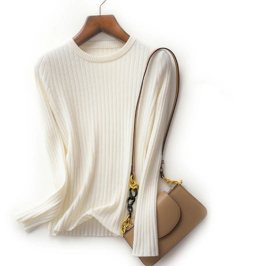 Frauen Pullover Oansatz Herbst Winter Grundlegende Pullover Warme Casual Pulls Jumper Koreanische Langarm Solide Strickwaren Bodenbildung Top