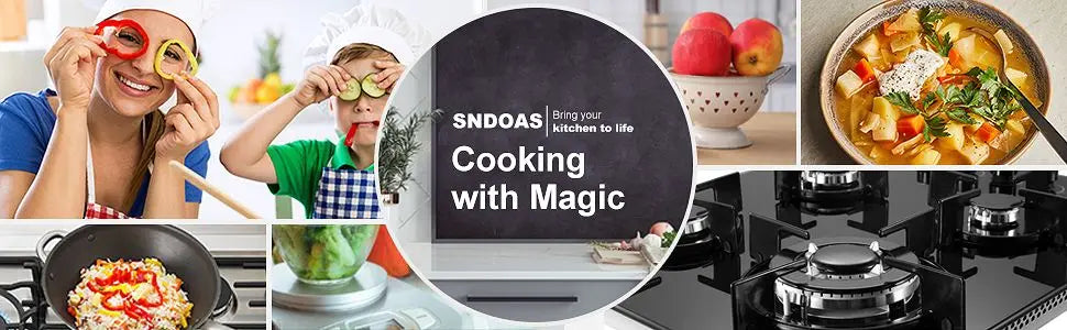 60cm Gas Hob 4 Burners 8000W Dual Fuel (Natural Gas/Propane) Auto Flame Protection Tempered Glass Built-in/Freestanding 220-240V.