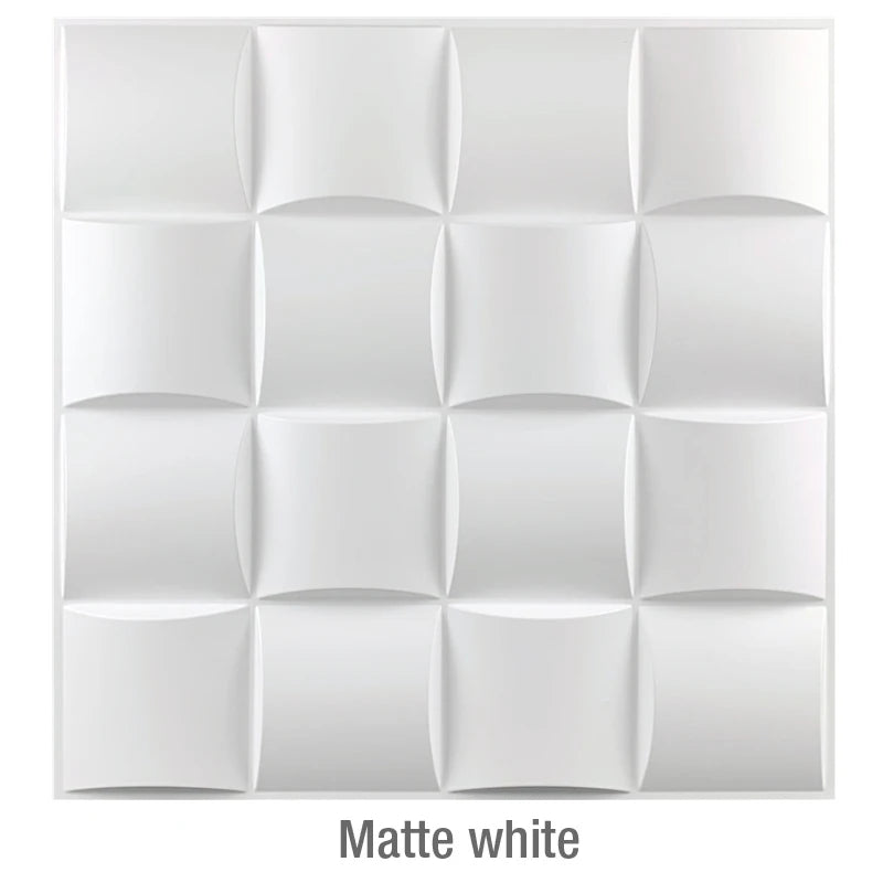 12 Pcs Decorative 3D Wall Panel Diamond Design Matt White Wallpaper Mural Tile-Panel-Mold 3D wall sticker bathroom kitchen 30cm
