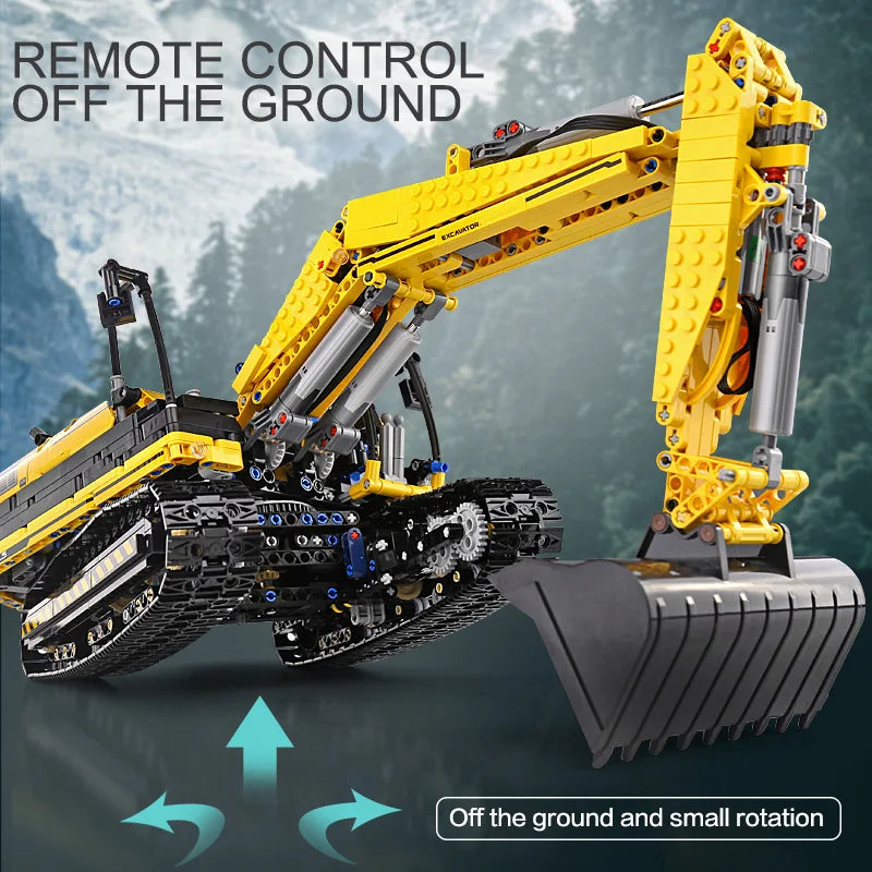 MOULD KING 13112 Technical Car Toys The MOC-2513 APP&RC Motorized Excavator Model Building Blocks Bricks Kids Christmas Gift.