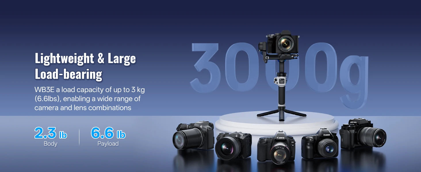 ZHIYUN Official CINEPEER WEEBILL 3E Handheld Camera Gimbal Stabilizer 3-Axis Cameras Gimbals for DSLR Mirrorless Cameras.