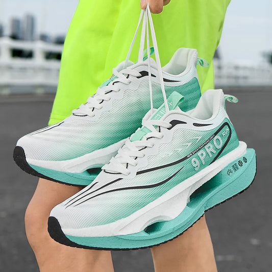 Cushioning Running Shoes 9PRO for Men Carbon Board Sneakers Outdoor Training Sports Lightweight Breathable Shoes Women's 2025.