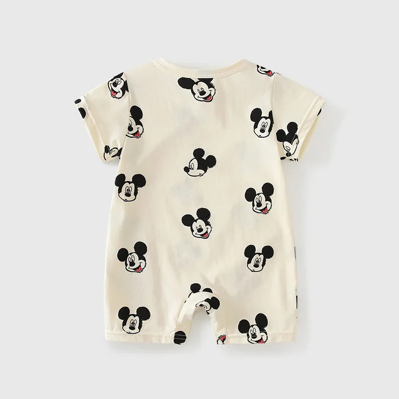 Sommer Neugeborenen Baby Jungen Mädchen Pullover Body Mickey Kleinkind Cartoon Maus Kurzarm Strampler Beiläufige Lose Baby Kleidung.