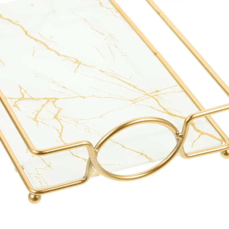 Bathroom Bathroom Trays with Iron Frame Perfume Tray for Dresser Bathroom Countertop Tray Makeup Organizer Cosmetics Storage.