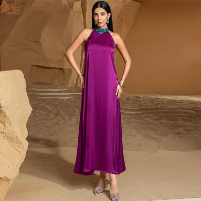 Luxury Dubai Abayas Diamonds Kimono Jalabiya Women Muslim Dress Sets 2PCS Turkey Kebaya Caftan Marocain Femme Robe Ramadan Eid.