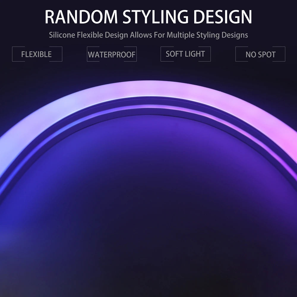 Neon LED Silicone Tube Flexible Soft Light For SK6812 WS2812B WS2811 DIY Holiday Decoration Strip Bar Lighting Tape Waterproof.