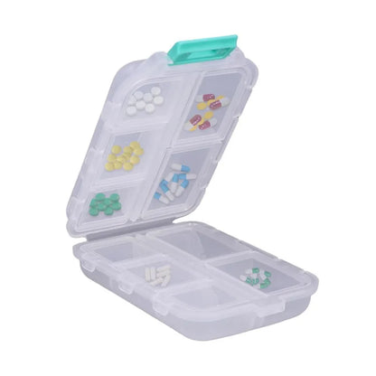 Weekly 6/7/8/10/21 Grids Pill Box Medicine Organizer Black Plastic Storage Box Container Portable Pill Case