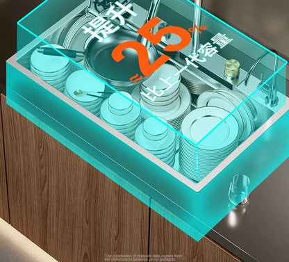 304 Stainless Steel Sink Waterfall Large Single Slot Kitchen Sink Vegetable Sink Stainless Steel Sink Household Sink