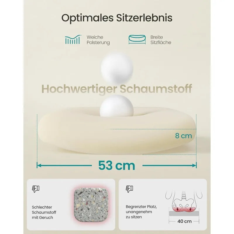 SONGMICS Bürostuhl, Schreibtischstuhl, Drehstuhl mit Netzspannung, ergonomisch, gepolsterte Lendenstütze, Wippfunktion