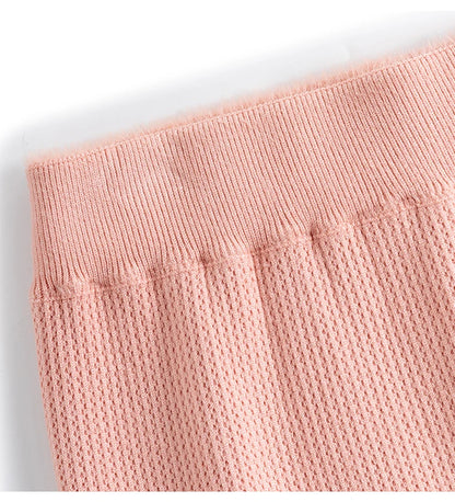 2025 New Thick Knit Midi Skirt High Waisted Straight Hem Bodycon Pencil Skirts for Petite Women Cozy Fall Winter Fashion