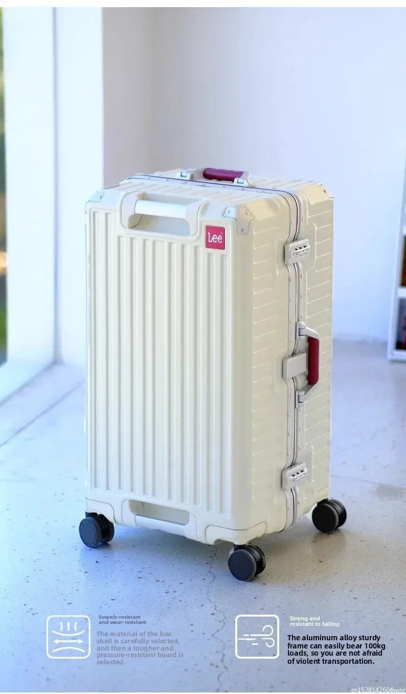 20-Zoll-Rollgepäck für die Kabine, multifunktionaler Reisekoffer, Passwortsperre, omnidirektionales Rad, Rollgepäckkoffer.