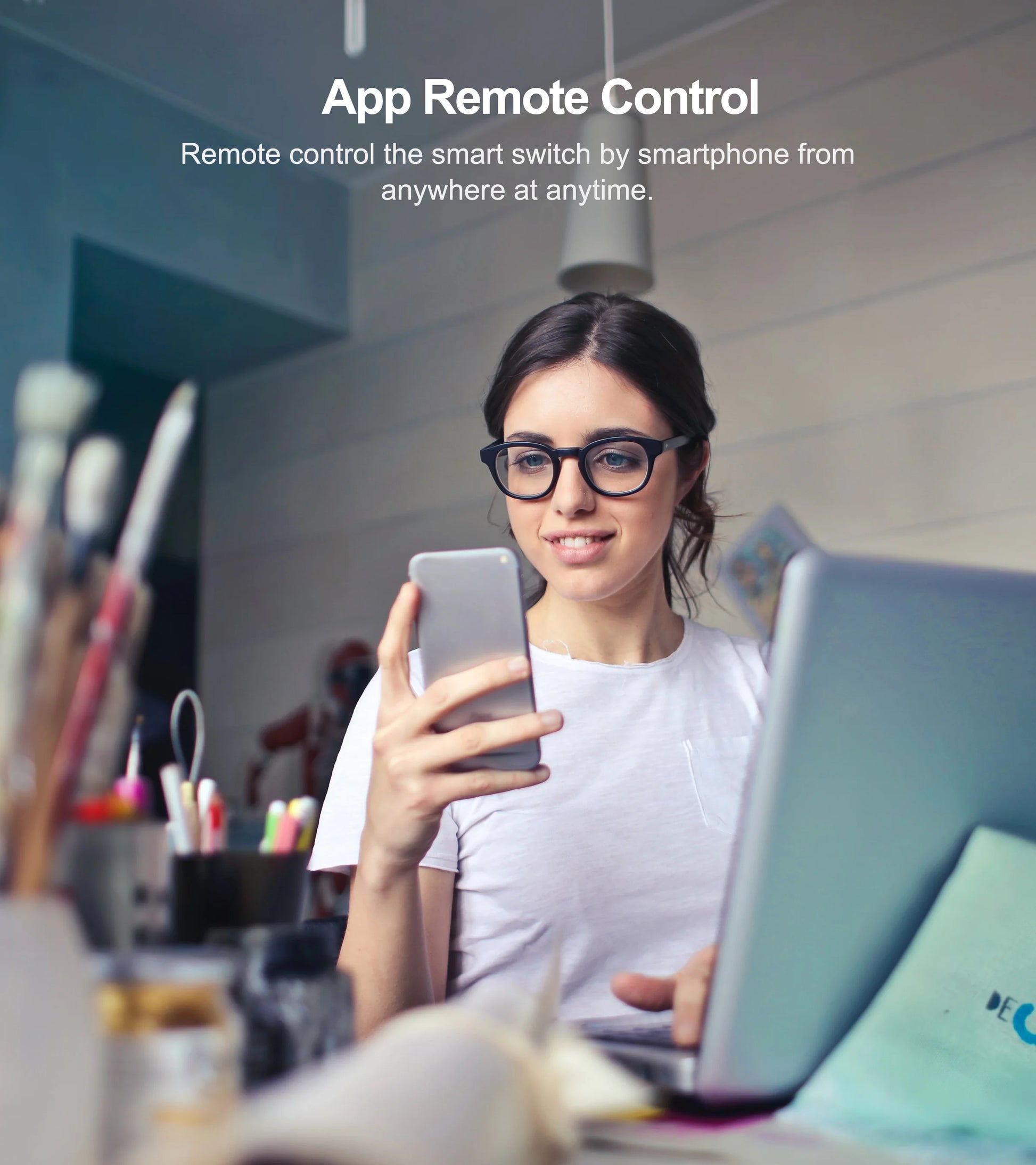 Tuya WiFi US Smart Lichtschalter Wand-Touch-Schalter Neutralleiter/Kein Neutralleiter erforderlich 120-Typ Funktioniert mit Alexa, Google Home.