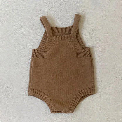 2024 neue Herbst Neugeborenen Baby Mädchen Jungen Stricken Bodys Ärmel Einfarbig Gestrickte Infant Baby Overall Baby Kleidung.