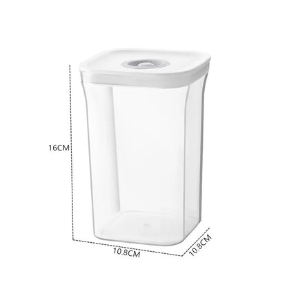 Square Hermetic Spices Candy Jars Kitchen Clear Food Storage Container Plastic Cereals Organizer Boxes Refrigerator Organizer.