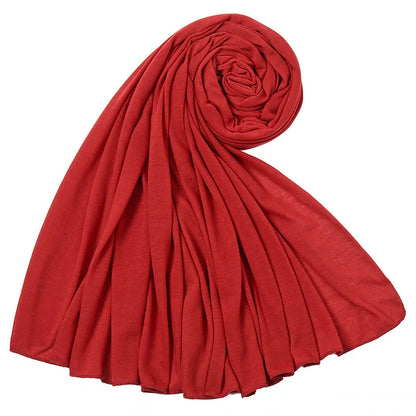 Hot Muslim Fashion Woman Soft Hijabs Scarf Shawl Plain Cotton Jersey Scarves Turban Women Long Shawls Head Wrap Headband Abaya